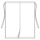 Delantal largo unisex color blanco